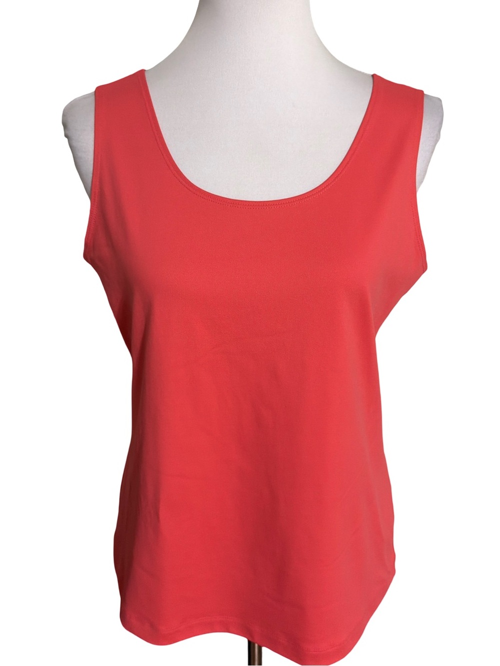Chico's Coral Scoop Neck Tank Top Size 2